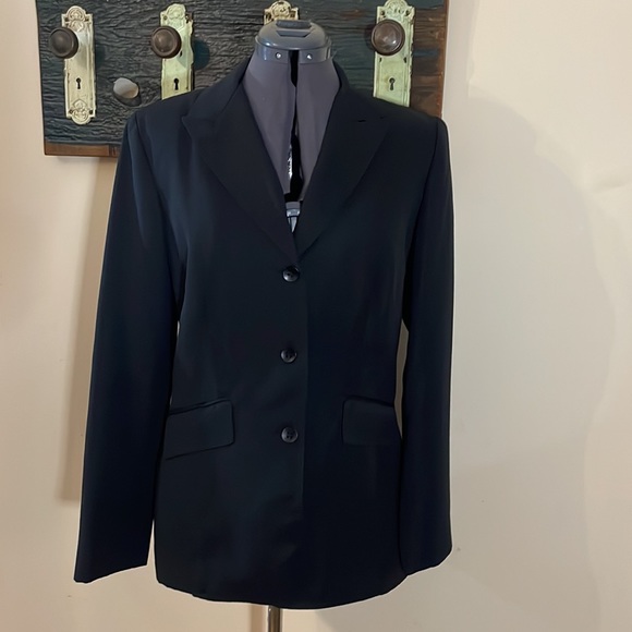 Cynthia Steffe Black Wool Blazer Size 14 - Picture 2 of 15